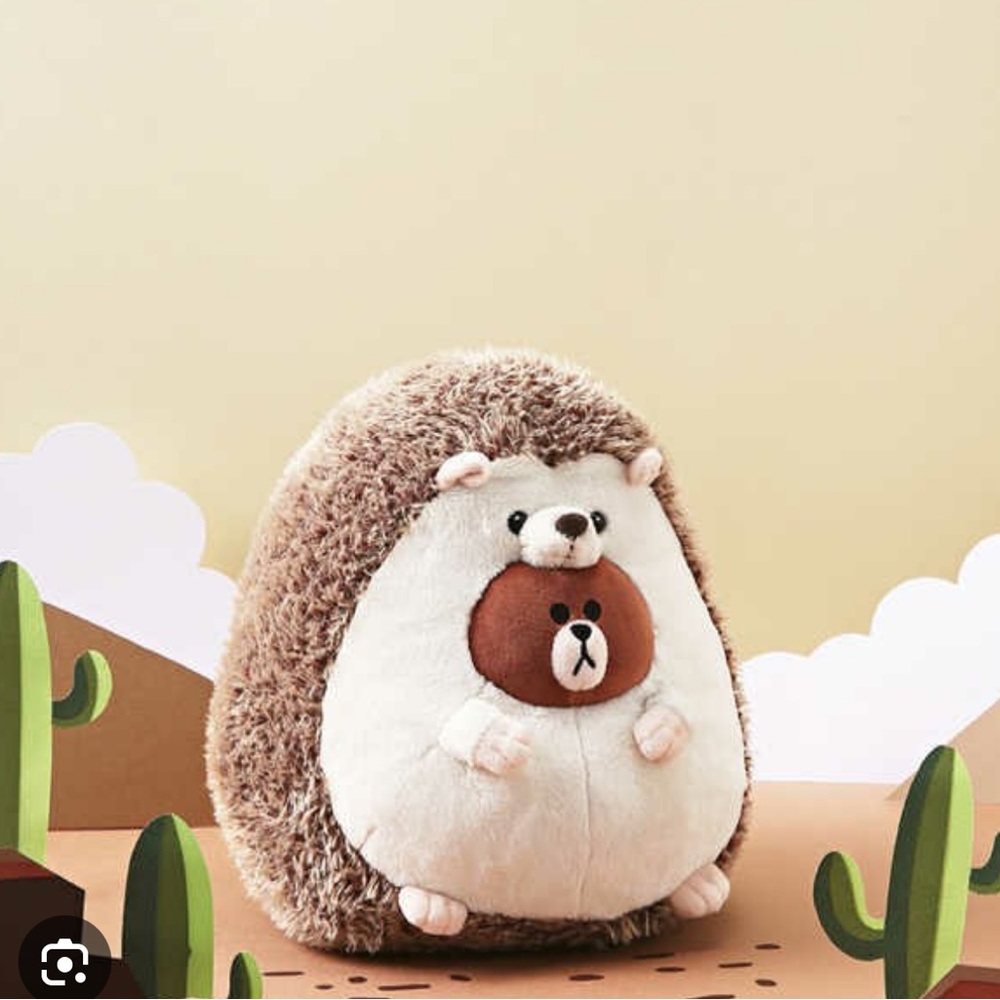Line Friends Needle Brown Jungle Collection plush Hedgehog